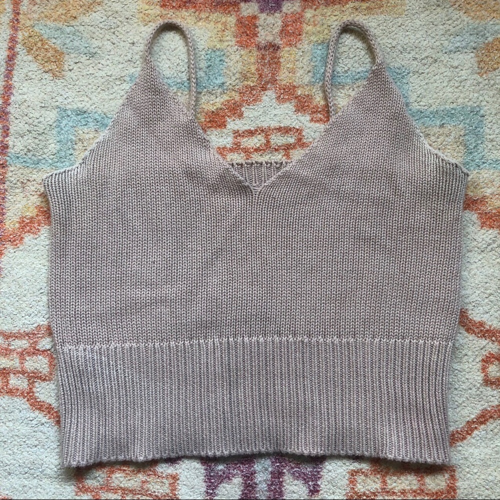 brandy melville knit crop top